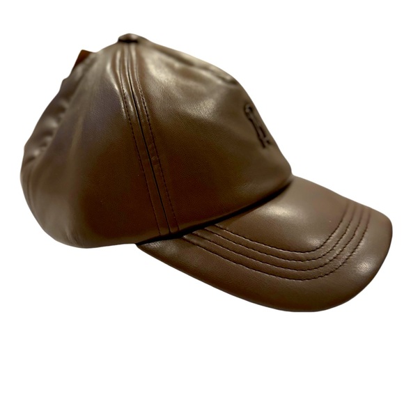 STEVE MADDEN Soft Faux Leather Baseball Hat Chic NWT - Picture 3 of 8